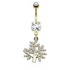 Family Tree of Espérer Belly Ring with Gold Plating