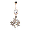 Family Tree of Espérer Belly Ring with Rose Gold Plating