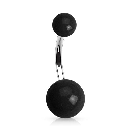 Colour Me UV Acrylic Belly Bars - Basic Curved Barbell. Navel Rings Australia.