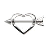 Cupid's Love Struck Heart Nipple Shield Ring