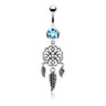 Vayas Dreamer Belly Ring - Dangling Belly Ring. Navel Rings Australia.