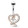 Lost in Love Belly Bar with Rose Gold Plating