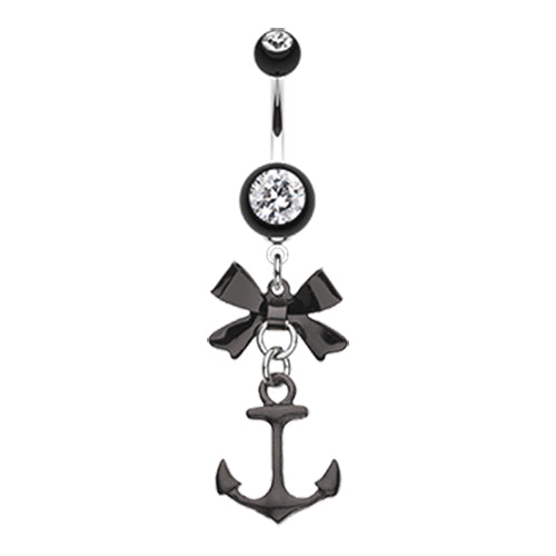 Party Boat Anchor Navel Ring - Dangling Belly Ring. Navel Rings Australia.