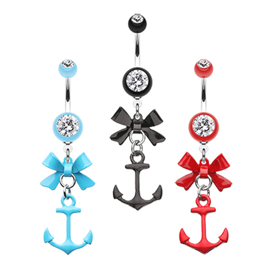 Party Boat Anchor Navel Ring - Dangling Belly Ring. Navel Rings Australia.
