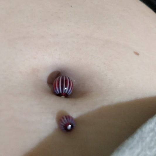 Candy Web Acrylic Belly Bar - Basic Curved Barbell. Navel Rings Australia.