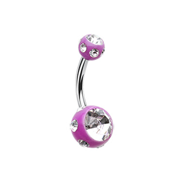Mezzi Royale Gem Acrylic Belly Bar - Basic Curved Barbell. Navel Rings Australia.