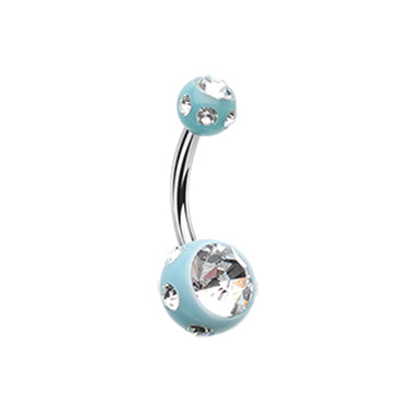 Mezzi Royale Gem Acrylic Belly Bar - Basic Curved Barbell. Navel Rings Australia.