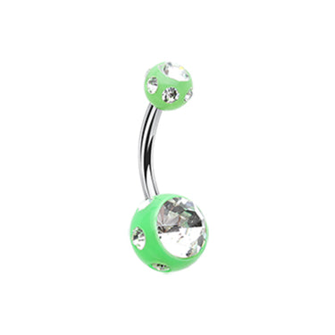 Mezzi Royale Gem Acrylic Belly Bar - Basic Curved Barbell. Navel Rings Australia.
