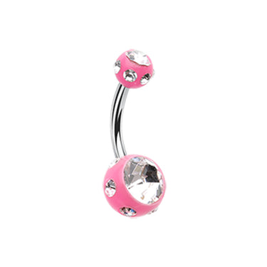 Mezzi Royale Gem Acrylic Belly Bar - Basic Curved Barbell. Navel Rings Australia.