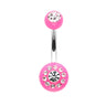 The Gem Dial Belly Bar - Fixed (non-dangle) Belly Bar. Navel Rings Australia.