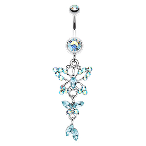 The Albatross Butterfly Navel Ring - Dangling Belly Ring. Navel Rings Australia.