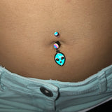 Outta Space Alien Belly Dangle - Dangling Belly Ring. Navel Rings Australia.
