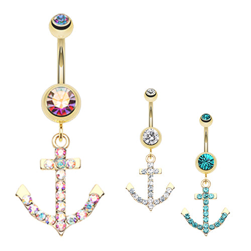 Drop the Anchor Belly Dangle - Dangling Belly Ring. Navel Rings Australia.