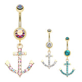 Drop the Anchor Belly Dangle - Dangling Belly Ring. Navel Rings Australia.