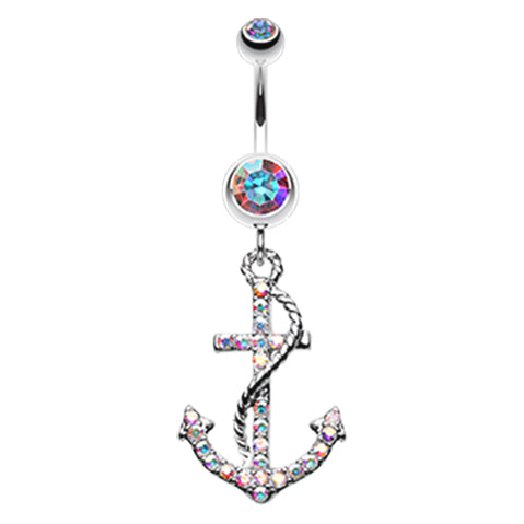Ships Ahoy Anchor Belly Bar - Dangling Belly Ring. Navel Rings Australia.