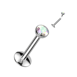 Titanium Flat Back Gem Body Jewellery. Internally Threaded Flat Back Stud. 16g or 18g