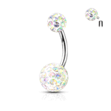 Internally Threaded Epoxy Motley™ Belly Rings