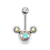 Mickey Mouse Bananabell Belly Bars - Basic Curved Barbell. Navel Rings Australia.