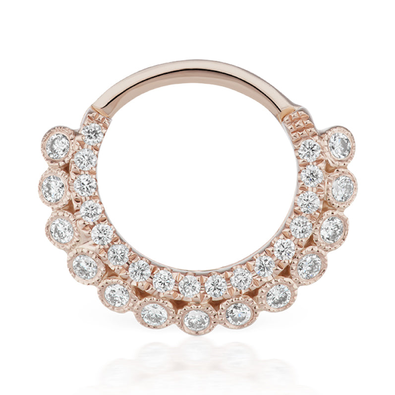 Apsara Diamond Clicker by Maria Tash in Rose Gold - Earring. Navel Rings Australia.