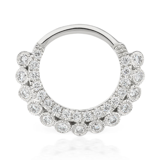Apsara Diamond Clicker by Maria Tash in White Gold - Earring. Navel Rings Australia.