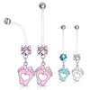 Jewelled Pitter Patter Pregnancy Belly Bar