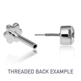 Authentic Diamond Web Earring by Maria Tash in 14K White Gold. Flat Stud. - Earring. Navel Rings Australia.