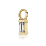3mm Diamond Baguette Charm by Maria Tash in Yellow Gold.