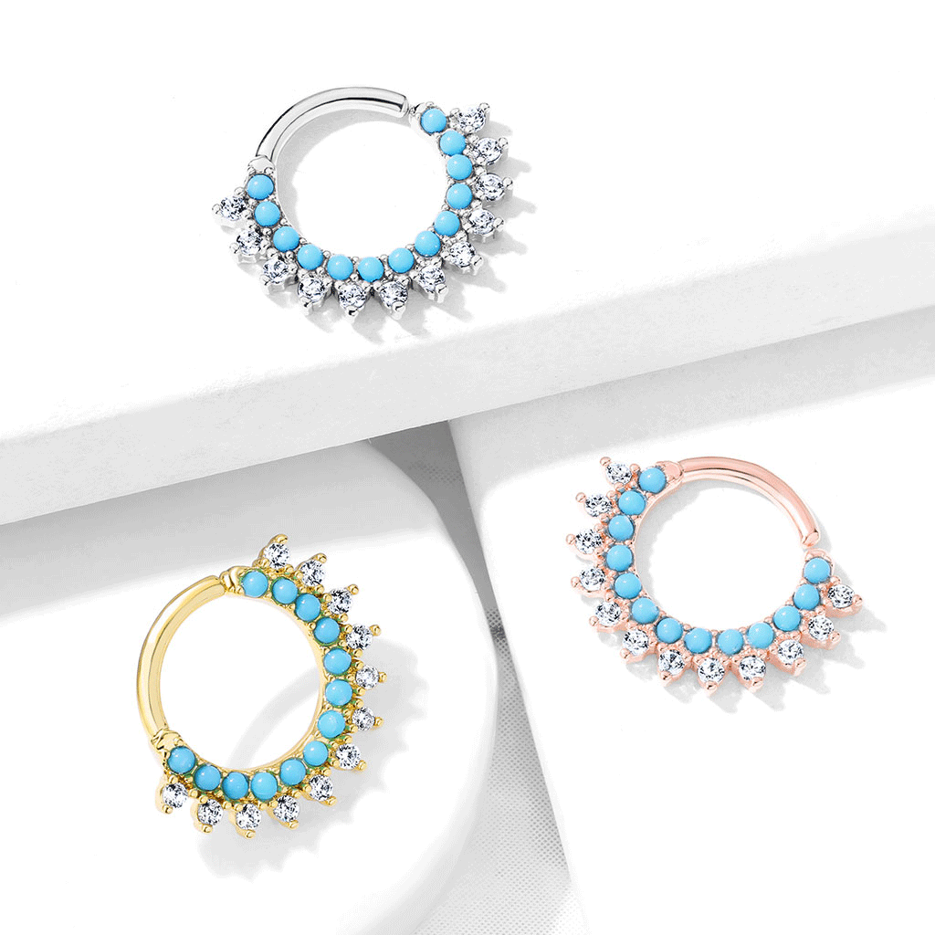 Clicky Rings Number Multi-Purpose Segment Clicker Loop Ring. 8mm, Gold Plated. 16g. – The ...