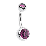 Classique Gem Bananabell Belly Bars - Basic Curved Barbell. Navel Rings Australia.