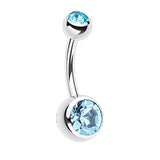 Classique Gem Bananabell Belly Bars - Basic Curved Barbell. Navel Rings Australia.