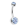 Classique Gem Bananabell Belly Bars - Basic Curved Barbell. Navel Rings Australia.