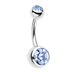 Classique Gem Bananabell Belly Bars - Basic Curved Barbell. Navel Rings Australia.