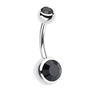 Classique Gem Bananabell Belly Bars - Basic Curved Barbell. Navel Rings Australia.
