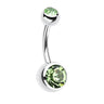 Classique Gem Bananabell Belly Bars - Basic Curved Barbell. Navel Rings Australia.