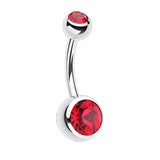 Classique Gem Bananabell Belly Bars - Basic Curved Barbell. Navel Rings Australia.