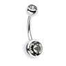 Classique Gem Bananabell Belly Bars - Basic Curved Barbell. Navel Rings Australia.