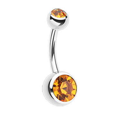 Classique Gem Bananabell Belly Bars - Basic Curved Barbell. Navel Rings Australia.