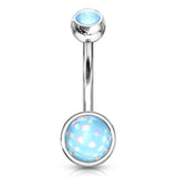 Misty Empress Disc Belly Bar - Basic Curved Barbell. Navel Rings Australia.