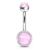 Misty Empress Disc Belly Bar - Basic Curved Barbell. Navel Rings Australia.