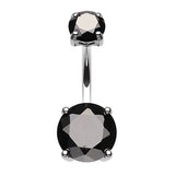 Steel Kingdom Gem Navel Bar - Fixed (non-dangle) Belly Bar. Navel Rings Australia.