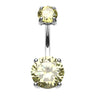 Steel Kingdom Gem Navel Bar - Fixed (non-dangle) Belly Bar. Navel Rings Australia.