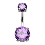 Steel Kingdom Gem Navel Bar - Fixed (non-dangle) Belly Bar. Navel Rings Australia.