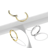 Pyramid Clicker Body Jewellery in 14K White Gold