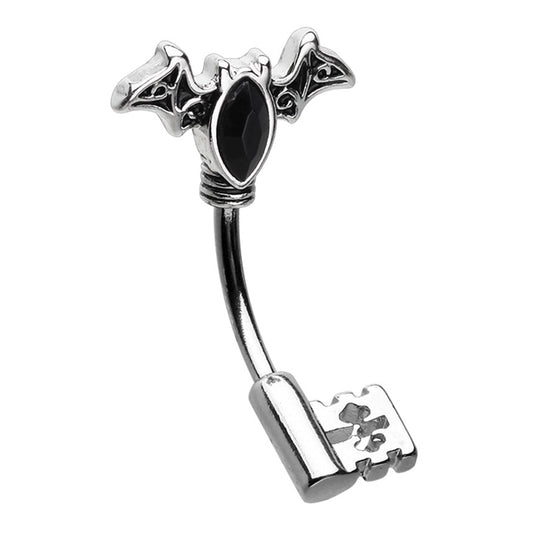 Bat Out of Hell Belly Bar - Split Spinal Belly Bar. Navel Rings Australia.