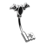 Bat Out of Hell Belly Bar - Split Spinal Belly Bar. Navel Rings Australia.