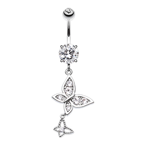 Giorgio Butterfly Dangly Belly Ring - Dangling Belly Ring. Navel Rings Australia.