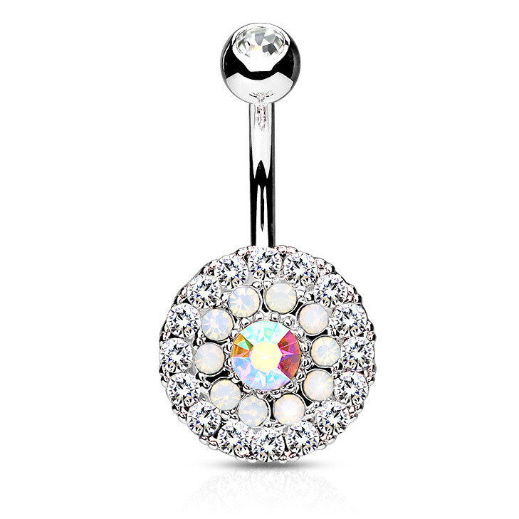 Juliet's Triple Tiered Belly Button Bar - Fixed (non-dangle) Belly Bar. Navel Rings Australia.