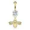 She Bee Belly Dangle with Gold Plating