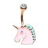 The BFF Unicorn Belly Bar in Rose Gold