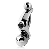 Classic Gem Belly Shield - Orbital and Shield. Navel Rings Australia.